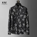 Fashionable Leisure Autumn New Slim Printed Letter Custom Breathable Cotton Full Sleeve Plus Size Men's Shirts
