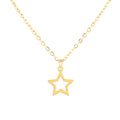 Stainless Steel Five-Pointed Star Pendant Necklace Simple Crossed Chain Design Trendy Jewelry for Women Men for Gifts