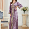 Gorgeous Winter Dress for Women Thick Warm Muslim Abaya Elegant Slim Prom Dress Manufacture WholesaleConservative Set