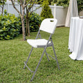 Modern White Plastic Folding Chair Portable Table for Events Hotels Hospitals Villas Beaches Kitchens