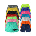 2023 Stock  Mesh Lining Beach Shorts Men Surf Board Summer  Shorts Swimwear Shorts for Men Custom logo Embroidered Print Tag