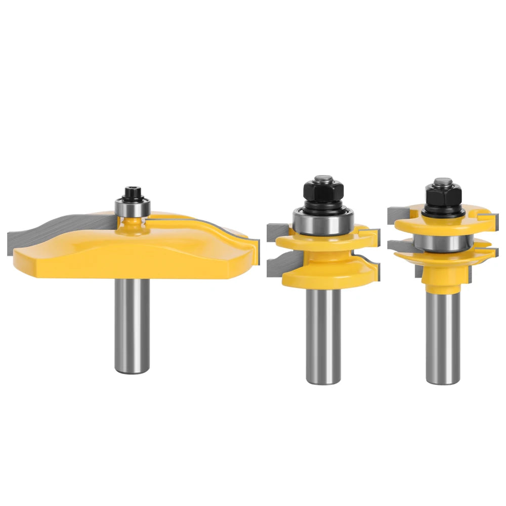 LAVIE 12mm 1/2' Shank Rail & Stile Ogee Panel Raised Router Bits Woodworking