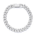 Hip Hop Fine Jewelry 7.5mm 10.5mm 13.5mm Bracelet for Men Gifts 925 Silver Jewelry Chain Bracelet Wholesale Cuban Bracelet