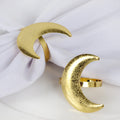 Muslim Ramadan Eid Party Napkin Rings Gold Moon Napkin Holder for Eid Party Table Decoration