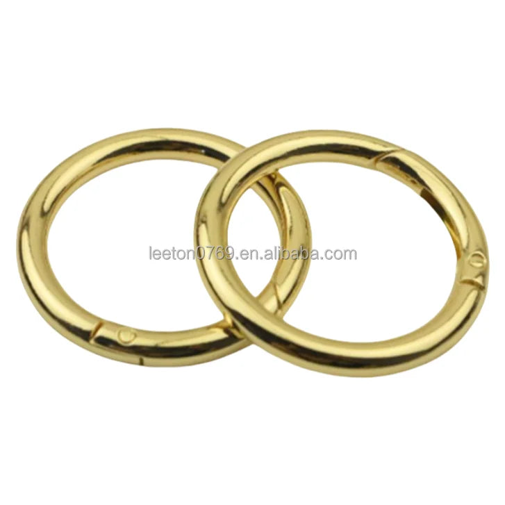 Stock Supply 32 X 6mm 1.25inch 4colors Metal Round Carabiner Keychain