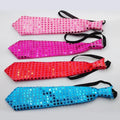 LED Cravat Neckties - Bright Light up Neck Ties for Kids - Sequin Flashing Ties for Party Rave Festival