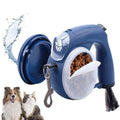 Portable Luxury Automatic Retractable Dog Leash 4M LED Lights Durable Pet Lead with Food Container Poop Bag Dispenser