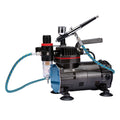 Airbrush Compressor Kit with 0.3mm Gravity Feed Airbrush 1.8m Hose Holder & Accessories Professional Set for Auto & Hobby