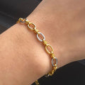 New Style Modern Minimalist Stainless Steel Bracelet Gold Plated European and American Personality Hip Hop Splicing Bracelets
