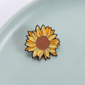 New Sunflower Flower Enamel Brooches Women's Alloy Jewelry Soft Enamel Lapel Pins Collar Needles for Weddings for Children