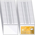 Clear Plastic Horizontal ID Card Name Badge Holder Transparent PVC Waterproof Name Badge ID Card Sleeves for Schools Offices