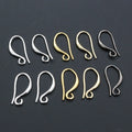 20pcs 17x9mm Silver Gold Color Brass Earring Findings Earrings Clasps Hooks Wire DIY Jewelry Making Accessories Earwire Supplies