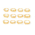 Hot Selling Fashion Geometric Opening Leo Ring Tri-color Stainless Steel Ring Creative Zodiac Rings for Women Girls