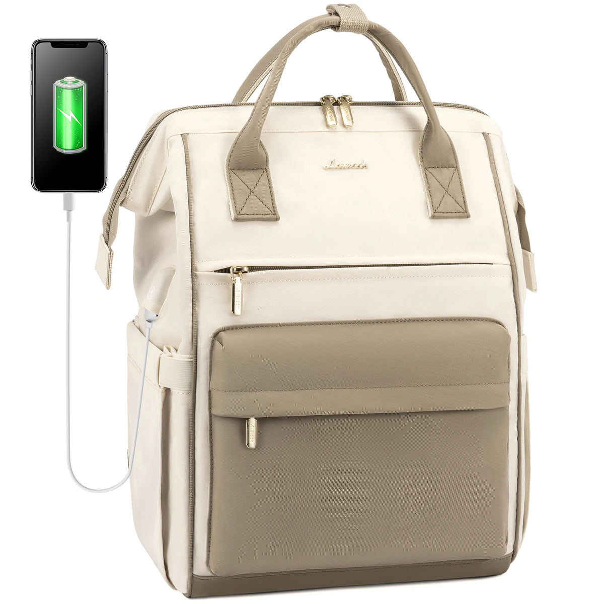 LOVEVOOK Business Work Bag With USB Port Business Travel College School Computer Backpack for Women Men Laptop Backpack Purses MegaBDM