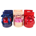 Creative Simple and Romantic Cylindrical Nine Soap Rose Ring Necklace Earrings Flower Jewelry Box Suitable for Valentine's Day