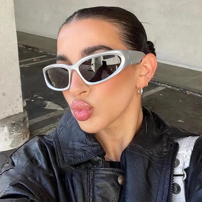 2026 Futuristic New Y2k Hot Girl Glasses Cycling Punk Sports Glasses Sunglasses Women'S Glasses