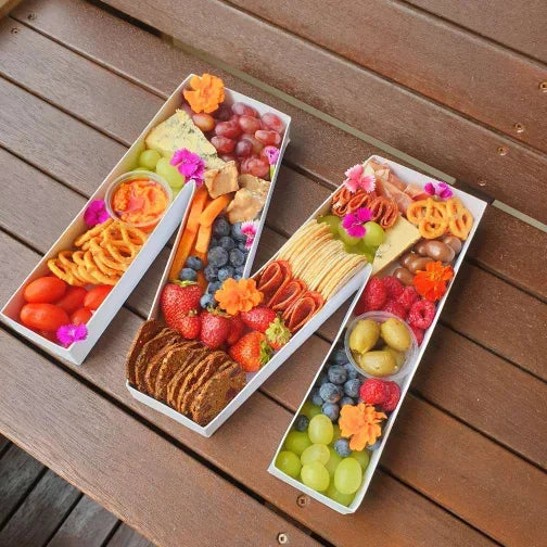12 Inch Paper Alphabet Cardboard Letter Shaped Gift Grazing Boxes for Chocolate Strawberry Cupcake