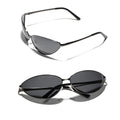 American/European Style Metal Polarized Sunglasses for Men and Women Future-Style Cat's Eye Y2K New Release Tac Lenses