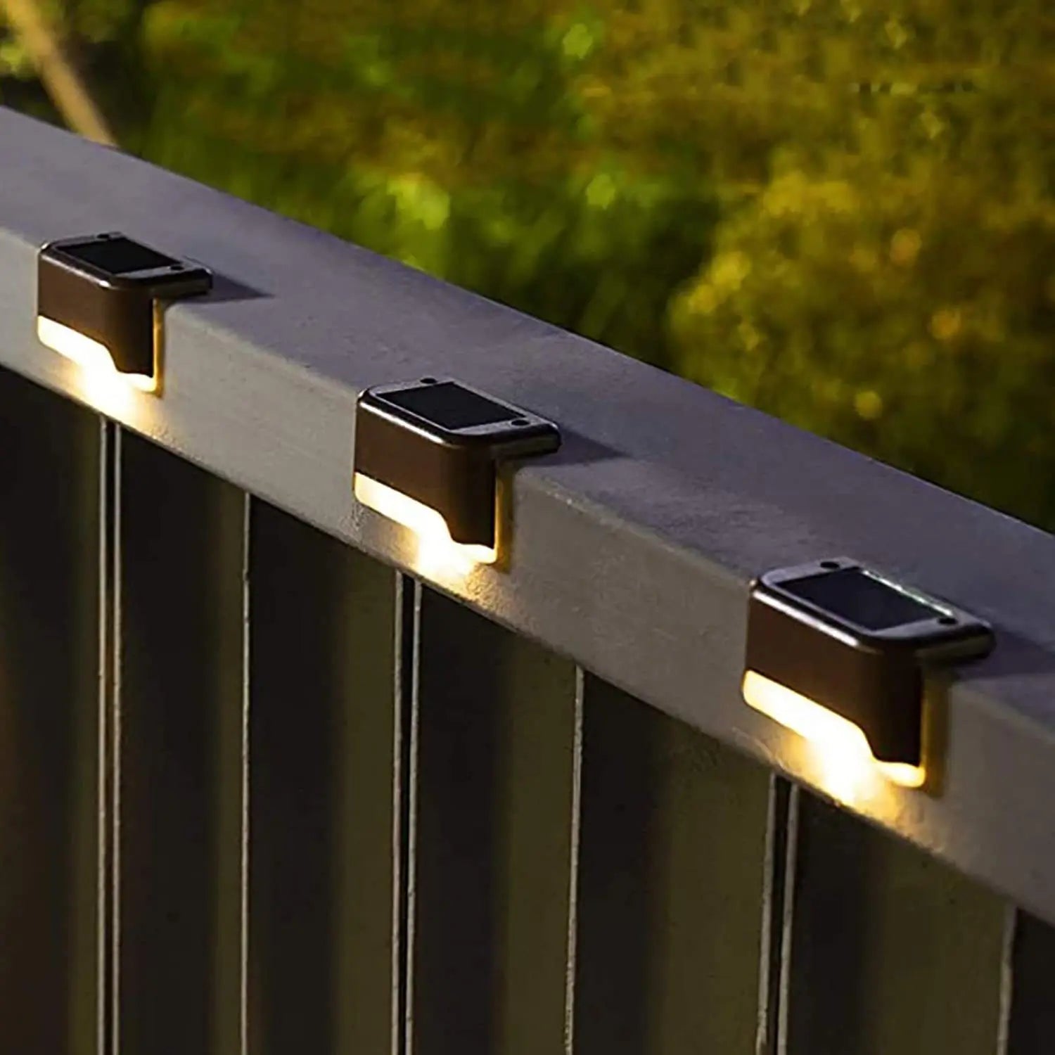 Solar Deck Lights 1-6 PacK Outdoor Step Lights Waterproof Led Solar Lamp for Stairs Railing Step Fence Yard Patio and Pathway