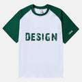 Custom Designed Men's Raglan Short Sleeve T-Shirt 100% Cotton Heavyweight Oversized Blank Printing Solid Loose Knitted