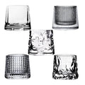 New Creative Elegant 150ml High Quality Transparent Rotating Glass Empty Whiskey Glass