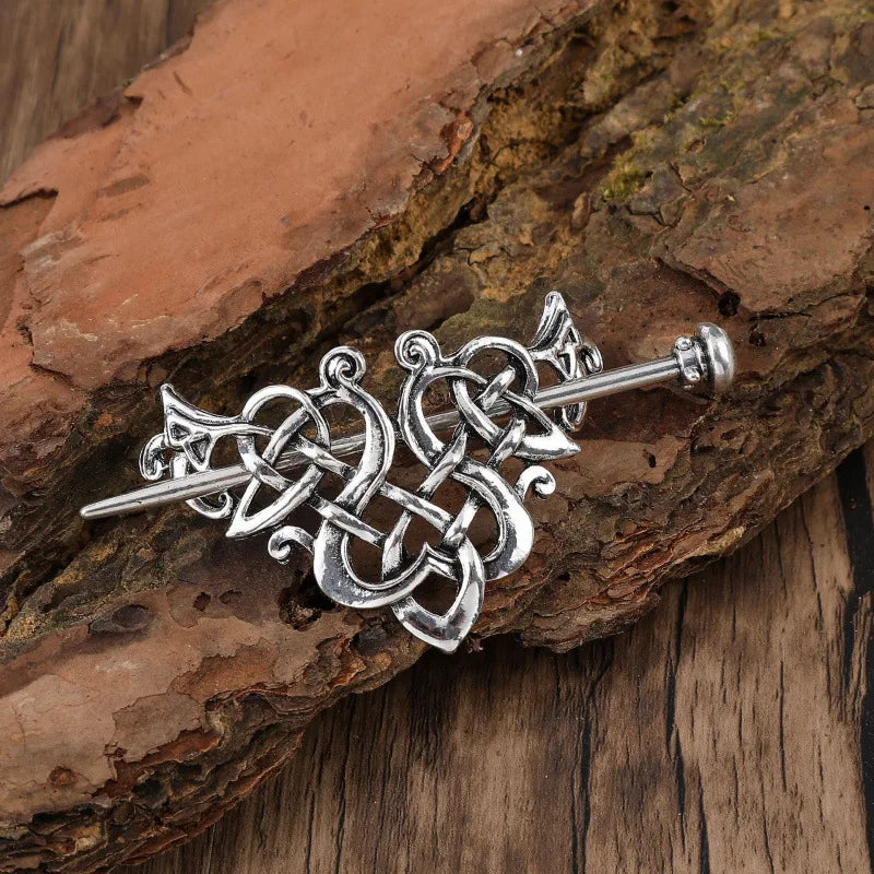 New Retro Art Deco Hair Stick Women Crown Retro Metal Hair Clip Abstract Design Sliding Hair Clip Headwear Decoration Accessory