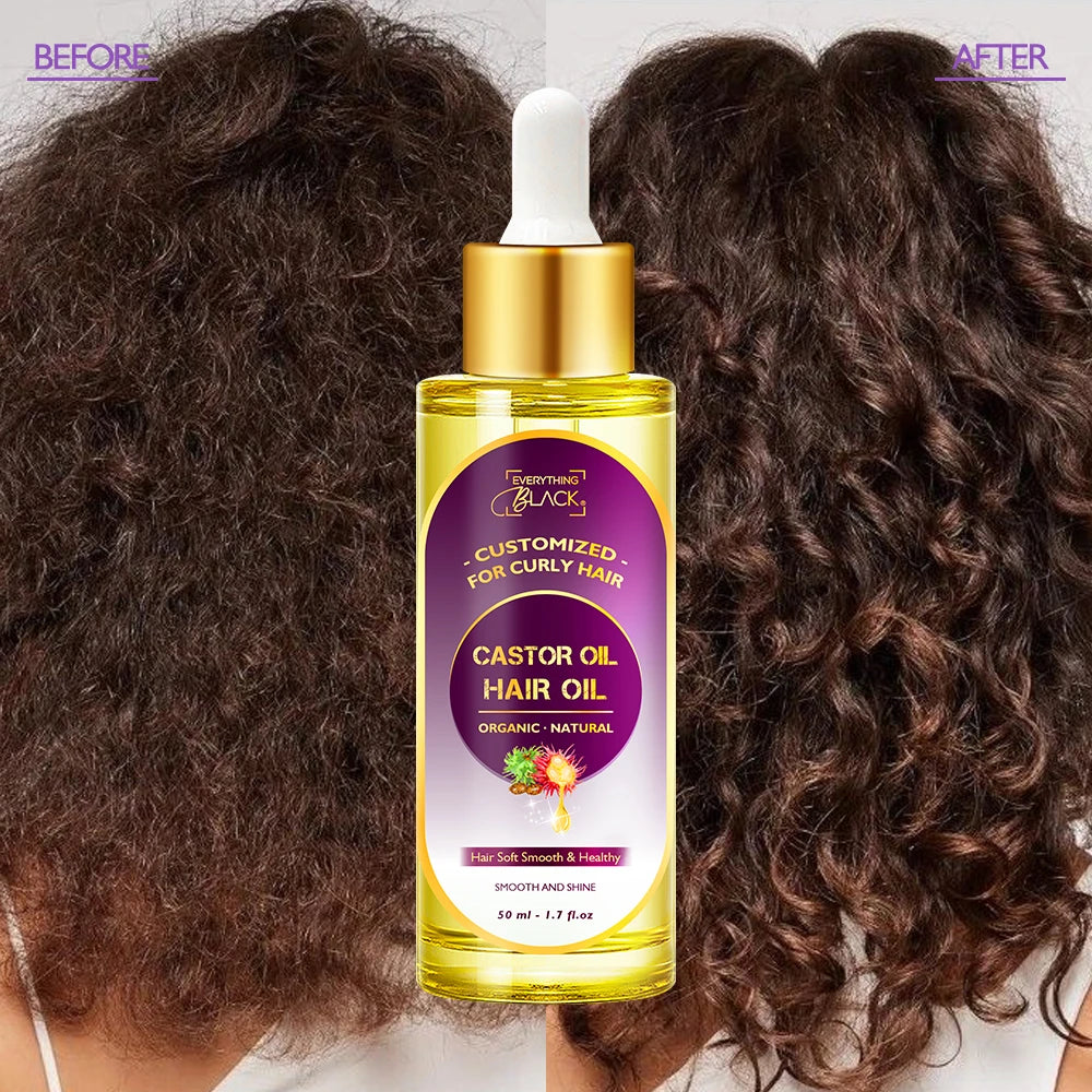 Avocado Hair Oil Hair Mask Smooth African Black Women Castor Hair Care Set Scalp Treatment Oil