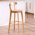Japan Style Furniture Dining bar Chair Solid Wood High Stools High-backrest Stools Front Desk bar Chairs