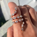 CAOSHI Fashion Crystal Ring for Women Jewelry Party Cocktail Ring Rose Gold Plated Big CZ Rings Woman