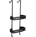 Professional Manufacturer Supply Corner Matte Black Metal Modern Shower Caddy Hanging Bathroom Shelf 2-Tier Rustproof Shower