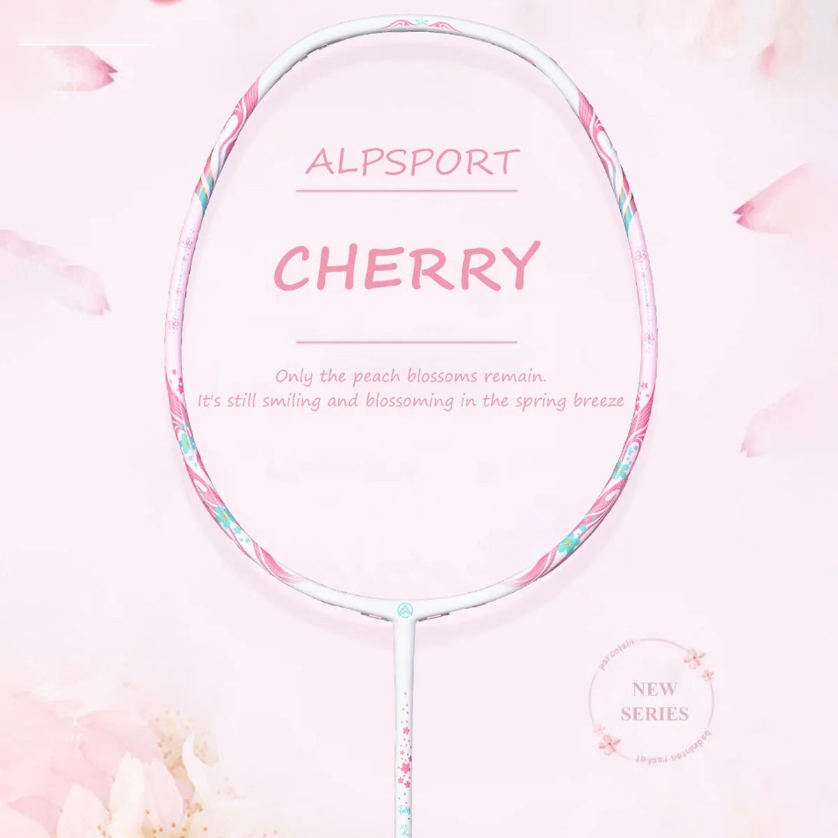 ALP New Cherry Carbon Fiber Pink&Purple Goddess Model for Girl Badminton Racket T800 Strings Grips Installed Racquets