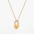 Tarnish Free Joolim 18k Gold Plated Rope Heart Pendant Necklace Stainless Steel Necklace