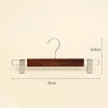 360 Degrees Swivel Hook Clothes Hangers with Metal Clips Natural Wooden Pants Hangers