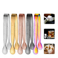 Creative 304 Hammered Stainless Steel Sugar Cube Ice Tongs Silverware Bar Mini Ice Tongs