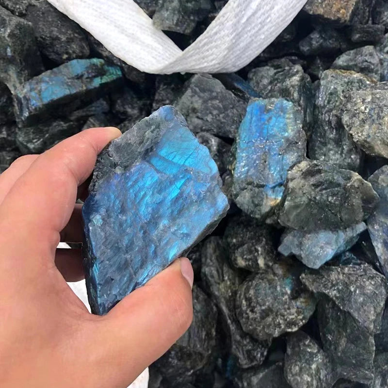 Rock Crystal Stone Wholesale Natural Raw Crystal Blue Labradorite Rough Stone for Jewelry Making