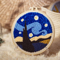 2022 New Popular Custom Handwork Cross Stitch Embroidery Landscape DIY Punch Needle Kit With Hoop for Beginner Adults