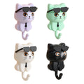 Kitten Hooks Cartoon Cats Gravities Induction Decorative Hooks Storage Racks for Keys Umbrellas Towels Adhesive Hooks