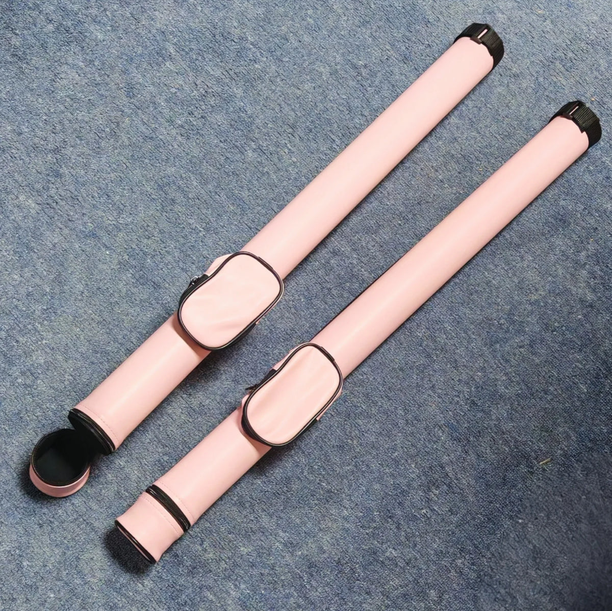 New Arrival Pink Design 2 Hole Pool Cue Case Stick Cue Bag 1/2 Billiard Cue Leather Bag for Sale MegaBDM