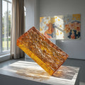 JYG Multi-Color Solid Transparent Hot Melt Glass Brick Decorative Blocks Flat Rectangle Wall Partition