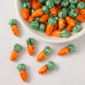 Wholesale Cute Ceramic Carrot Beads Hand-Painted Loose Porcelain Beads for DIY Jewelry Bracelet Making