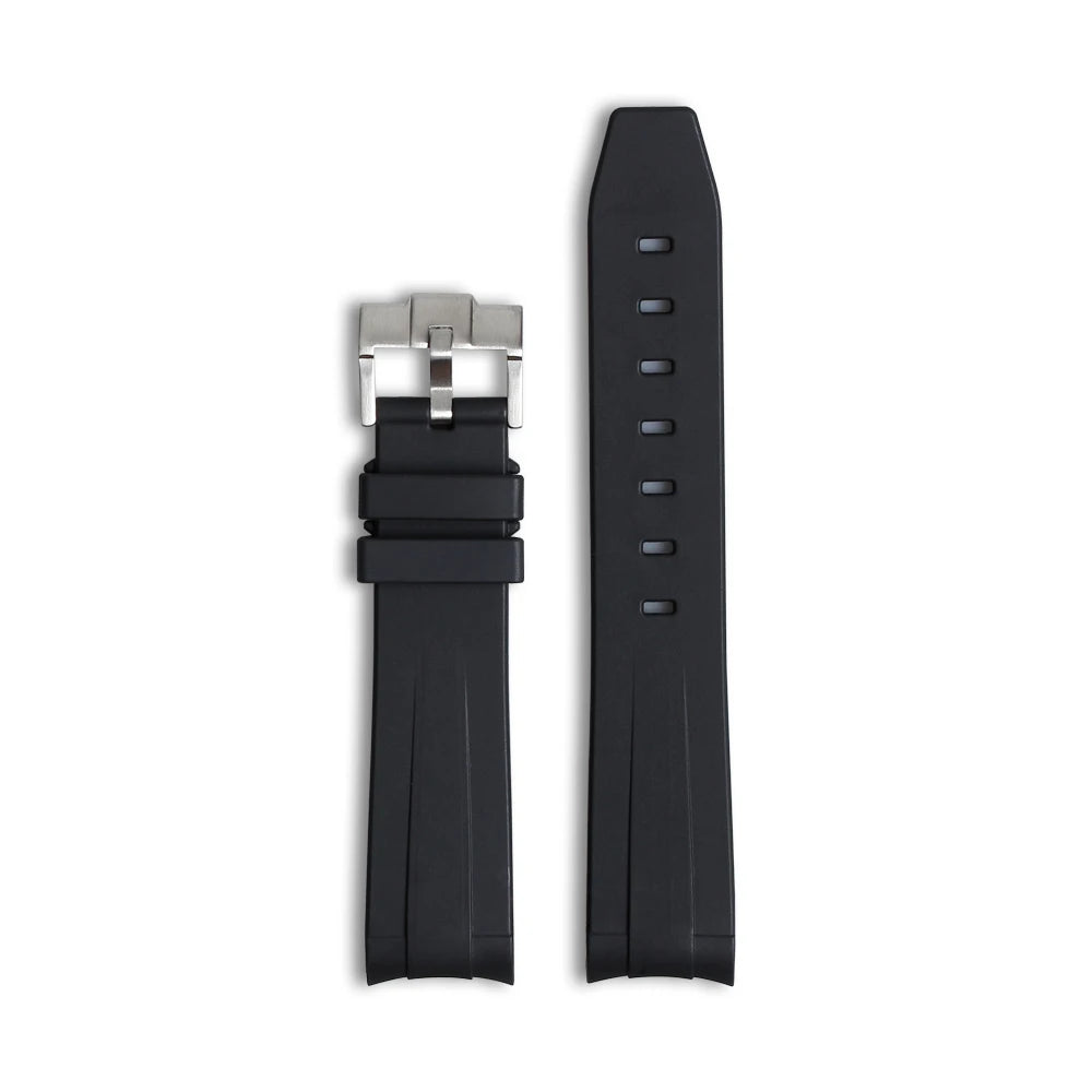 Curved Watch Strap Rubber Strap 20mm Rubber Watchband for Watches