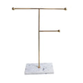Top Sale Nordic Style Marble Base Metal Tree Shape Stand Custom Marble Ear Rings Necklace Jewellery Display Stand