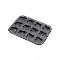 12-Cup Teddy Bear Non-Stick Eco-Friendly Durable Carbon Steel Muffin Pan Baking Mold for Cupcakes Cakes & Desserts