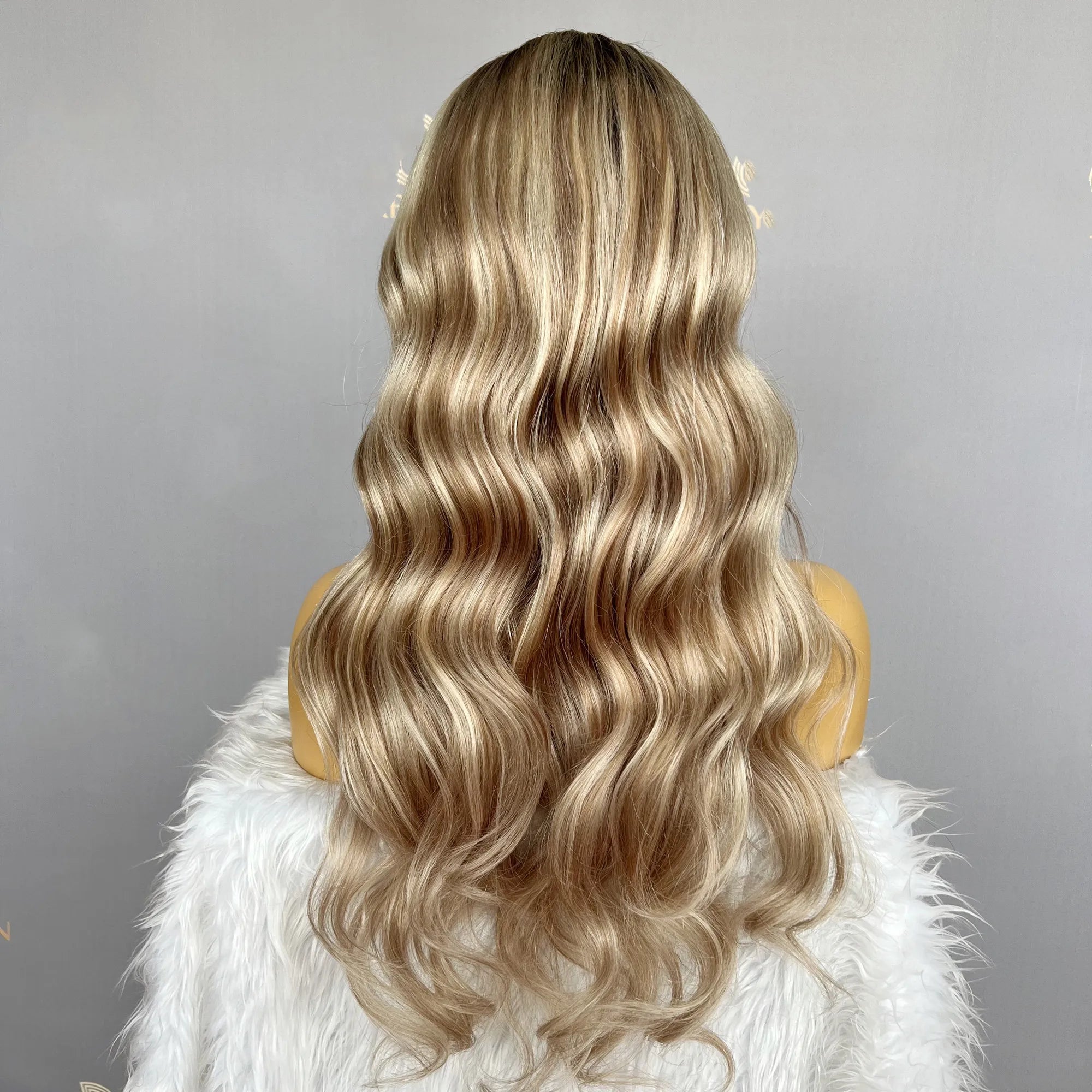 Body Wave Blonde Ombre Color Human Hair Wigs High Density Double Drawn Lace Top Babylon Hair Special Customize Wig