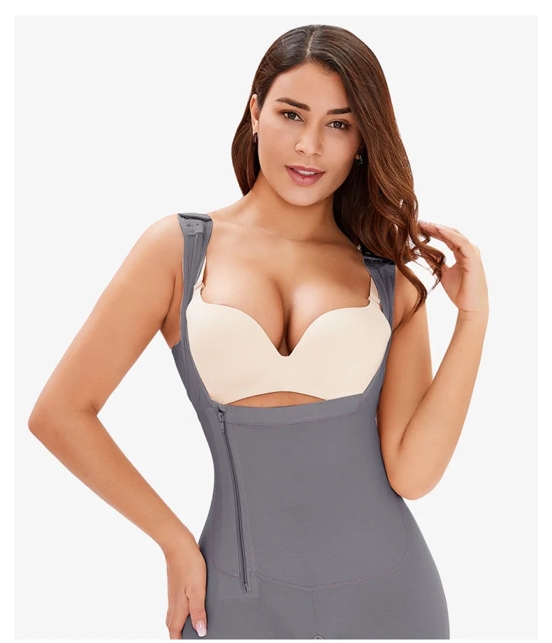 NANBIN Women's Plus Size Breathable Underbust Body Shaper Corset with 3D Embroidery