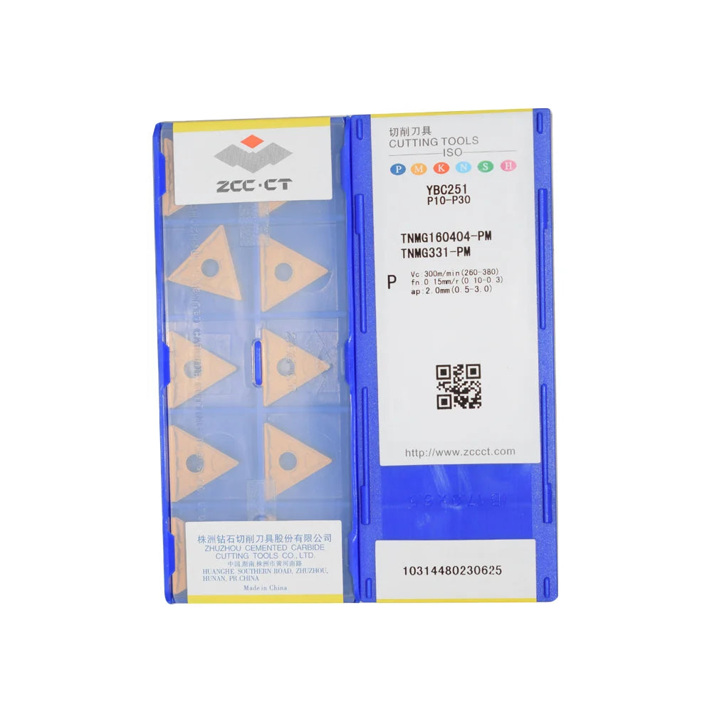 ZCC CT Tnmg Insert TNMG160404-PM YBC251 YBD152 Carbide Inserts CNC Turning Tool Machining Stainless Steel Precision Turning