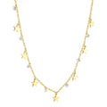Zircon Pendant Tassel 18k Gold Plated Necklace Women Trending Jewelry Chain Choker Stainless Steel Multi Style Star Necklace