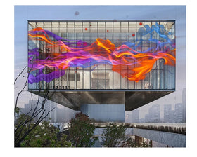 Transparent LED Film Screen for Window Glass P4-P10 Sizes SDK Enabled Shopping Mall Use