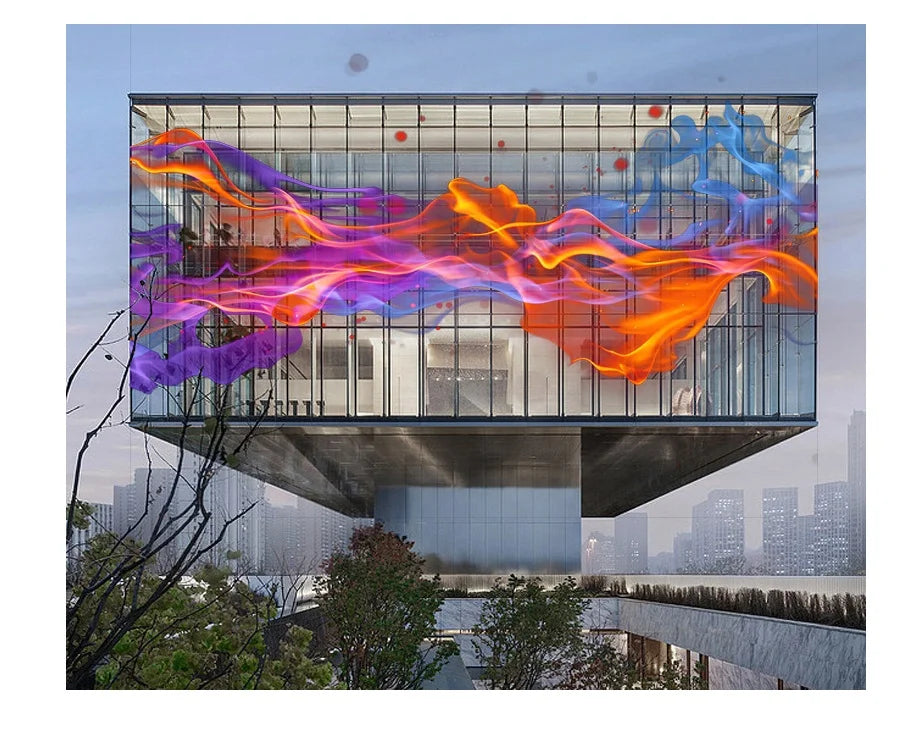 Transparent LED Film Screen for Window Glass P4-P10 Sizes SDK Enabled Shopping Mall Use