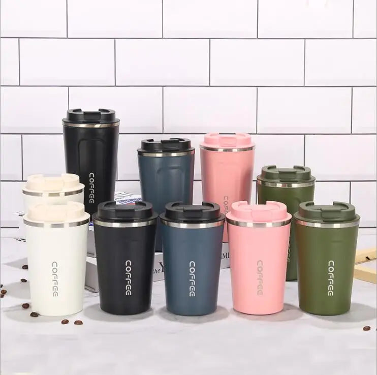 510/380ml 304 Stainless Steel Handgrip Travel Thermos Cup Thickened Walls Vacuum Insulation 6-12 Hours Thermal Insulation